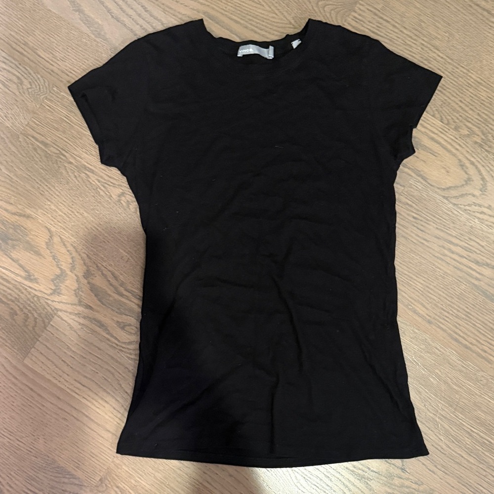 Vince Classic Black Short Sleeve Tee